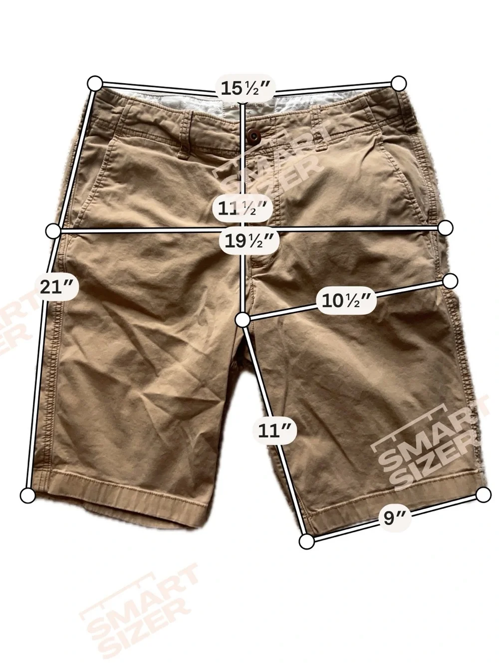Hollister Men's Flat Front 31  Chino Shorts Cali Longboard